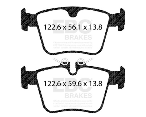Brake pad set Greenstuff DP22411 EBC, Image 3