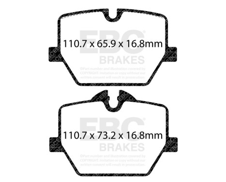 Brake pad set Greenstuff DP22415 EBC, Image 3