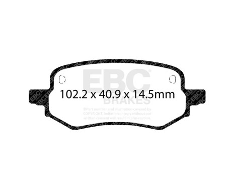 Brake pad set Greenstuff DP22432 EBC, Image 3