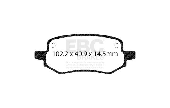 Brake pad set Greenstuff DP22432 EBC, Image 3