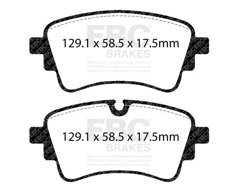 Brake pad set Greenstuff DP22435 EBC, Image 3