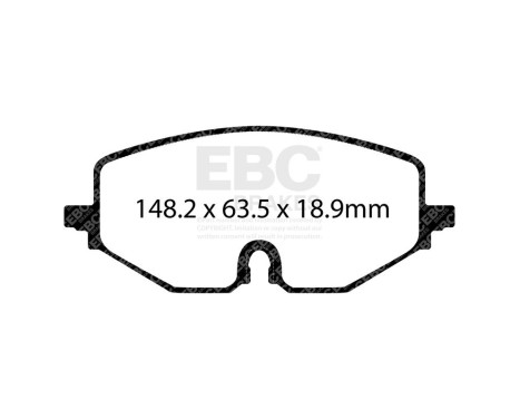 Brake pad set Greenstuff DP22439 EBC, Image 3