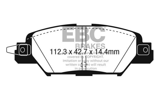 Brake pad set Greenstuff DP23071 EBC
