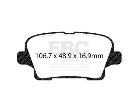 Brake pad set Greenstuff DP23125 EBC, Image 3