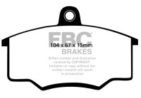 Brake pad set Redstuff DP3102 EBC