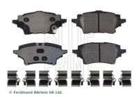 brake pad set with cleats ADBP420098 Blue Print