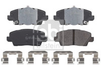 brake pad set with mounting material 183650 FEBI