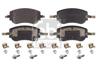 brake pad set with mounting material 183716 FEBI