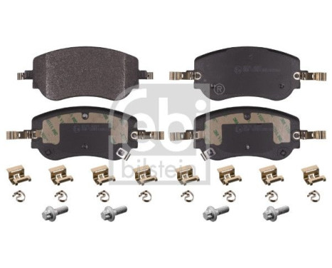 brake pad set with mounting material 183716 FEBI