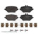 brake pad set with mounting material ADBP420065 Blue Print