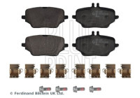 brake pad set with mounting material ADBP420065 Blue Print