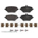 brake pad set with mounting material ADBP420065 Blue Print