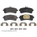 brake pad set with mounting material ADBP420068 Blue Print