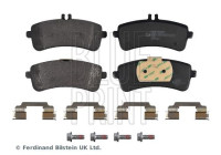 brake pad set with mounting material ADBP420068 Blue Print