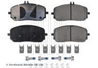 brake pad set with mounting material ADBP420081 Blue Print