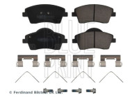 brake pad set with mounting material ADBP420102 Blue Print