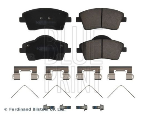 brake pad set with mounting material ADBP420102 Blue Print