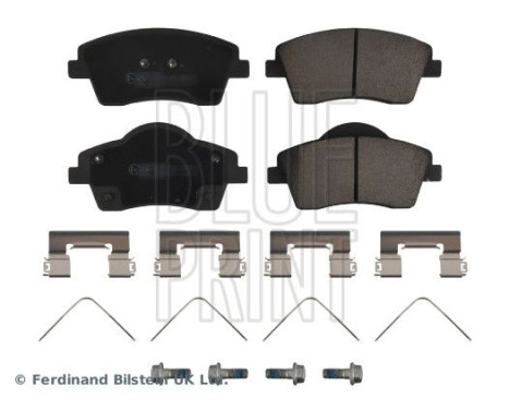 brake pad set with mounting material ADBP420102 Blue Print