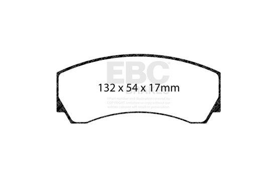 Brake pad set Yellowstuff DP4031R EBC, Image 3