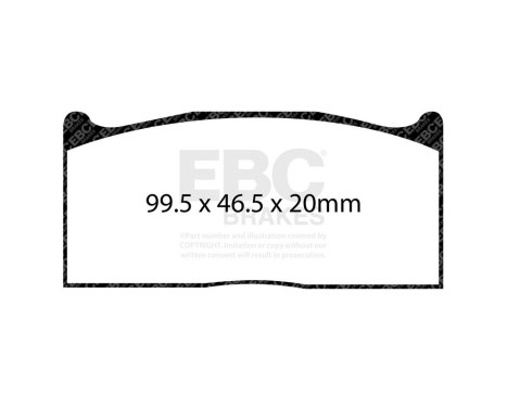 Brake pad set Yellowstuff DP4044R EBC, Image 3