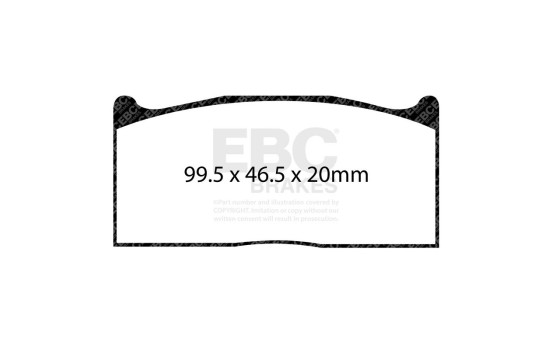 Brake pad set Yellowstuff DP4044R EBC, Image 3