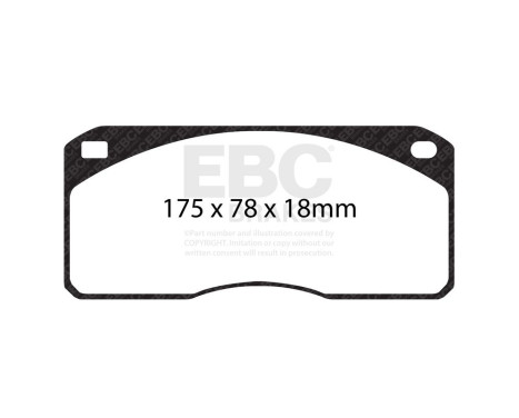 Brake pad set Yellowstuff DP4070R EBC, Image 3