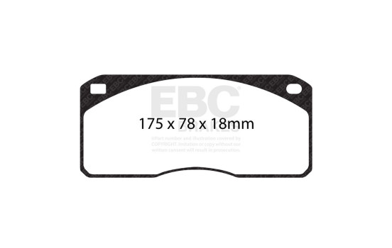 Brake pad set Yellowstuff DP4070R EBC, Image 3