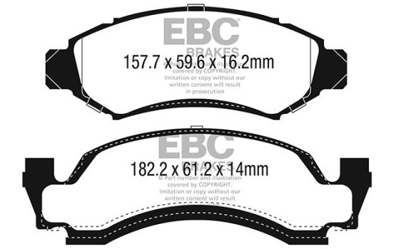 Brake pad set Yellowstuff DP41265R EBC