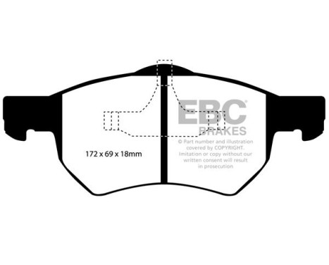 Brake pad set Yellowstuff DP41427R EBC