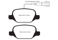 Brake pad set Yellowstuff DP414302R EBC