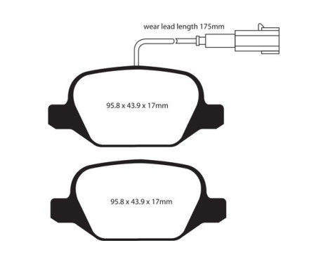 Brake pad set Yellowstuff DP414302R EBC