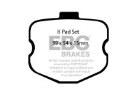 Brake pad set Yellowstuff DP417712R EBC