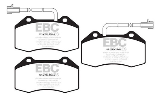 Brake pad set Yellowstuff DP420212R EBC