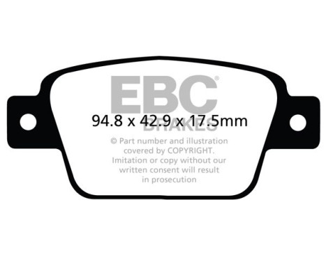 Brake pad set Yellowstuff DP42107R EBC
