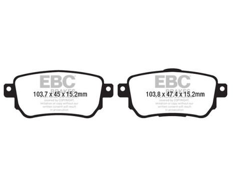 Brake pad set Yellowstuff DP42219R EBC