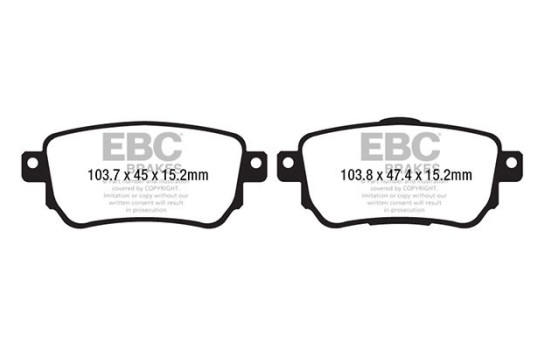 Brake pad set Yellowstuff DP42219R EBC