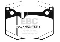 Brake pad set Yellowstuff DP42261R EBC