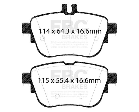 Brake pad set Yellowstuff DP42297R EBC, Image 3