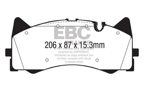 Brake pad set Yellowstuff DP42298R EBC
