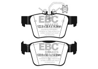 Brake pad set Yellowstuff DP42315R EBC