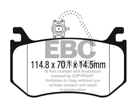 Brake pad set Yellowstuff DP42326R EBC