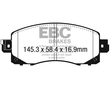 Brake pad set Yellowstuff DP42330R EBC