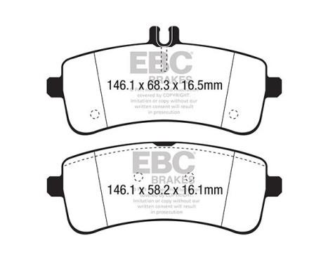 Brake pad set Yellowstuff DP42350R EBC, Image 2