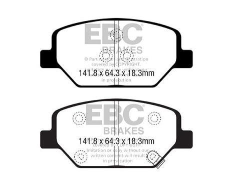 Brake pad set Yellowstuff DP42351R EBC