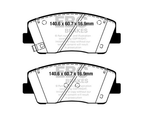 Brake pad set Yellowstuff DP42358R EBC