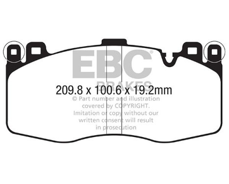 Brake pad set Yellowstuff DP42370R EBC, Image 2