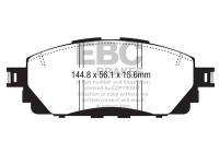 Brake pad set Yellowstuff DP42373R EBC
