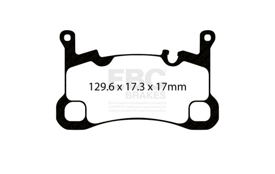 Brake pad set Yellowstuff DP42380R EBC, Image 3