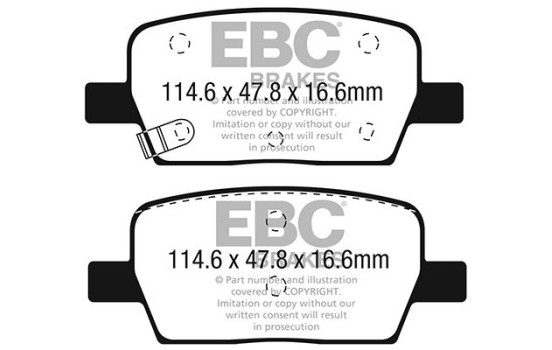 Brake pad set Yellowstuff DP43064R EBC
