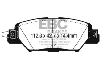 Brake pad set Yellowstuff DP43071R EBC